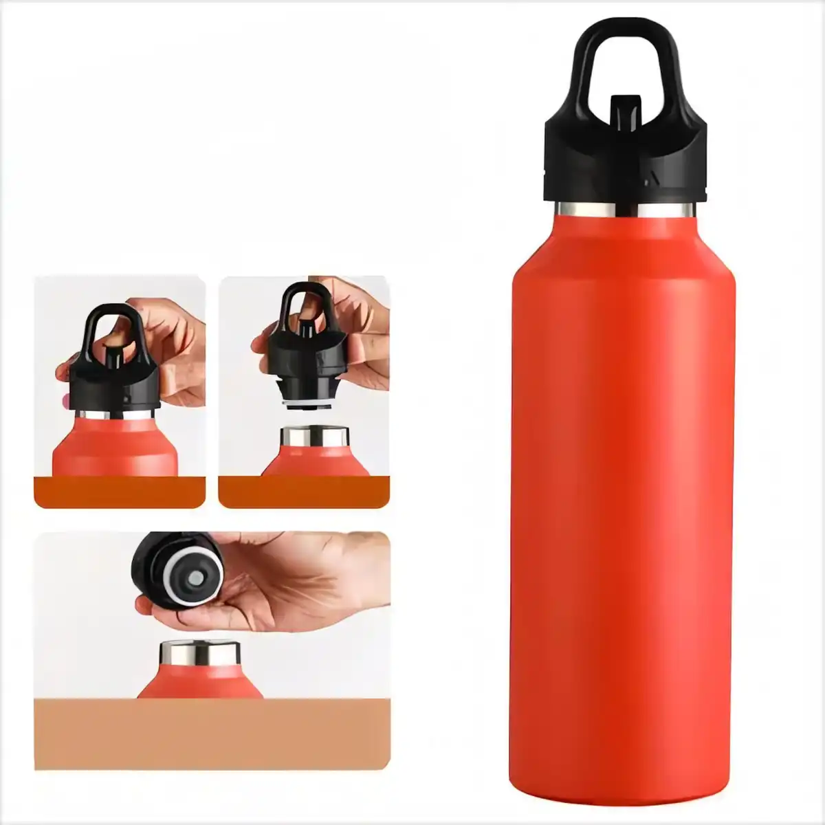 Insulated Steel Bottle One Hand product detail view