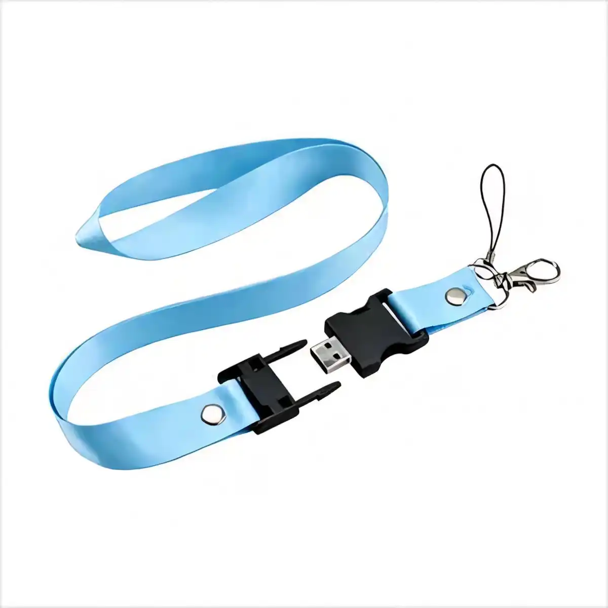 Polyester Neck USB Drive custom logo imprint view