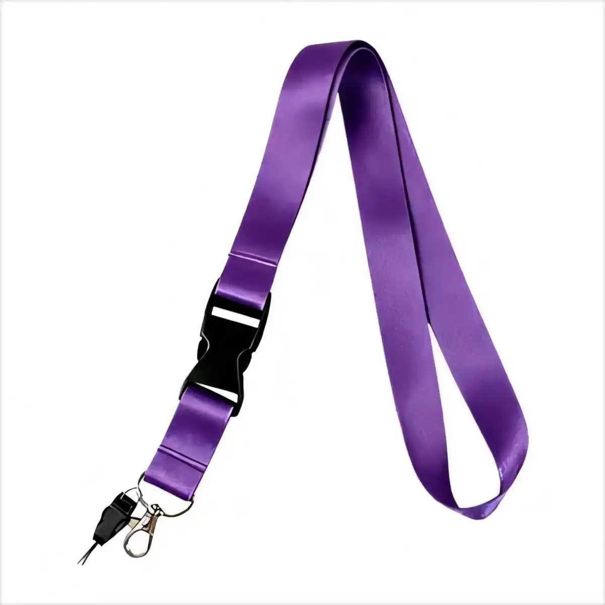 Polyester Breakaway Lanyard with Buckle custom logo imprint view