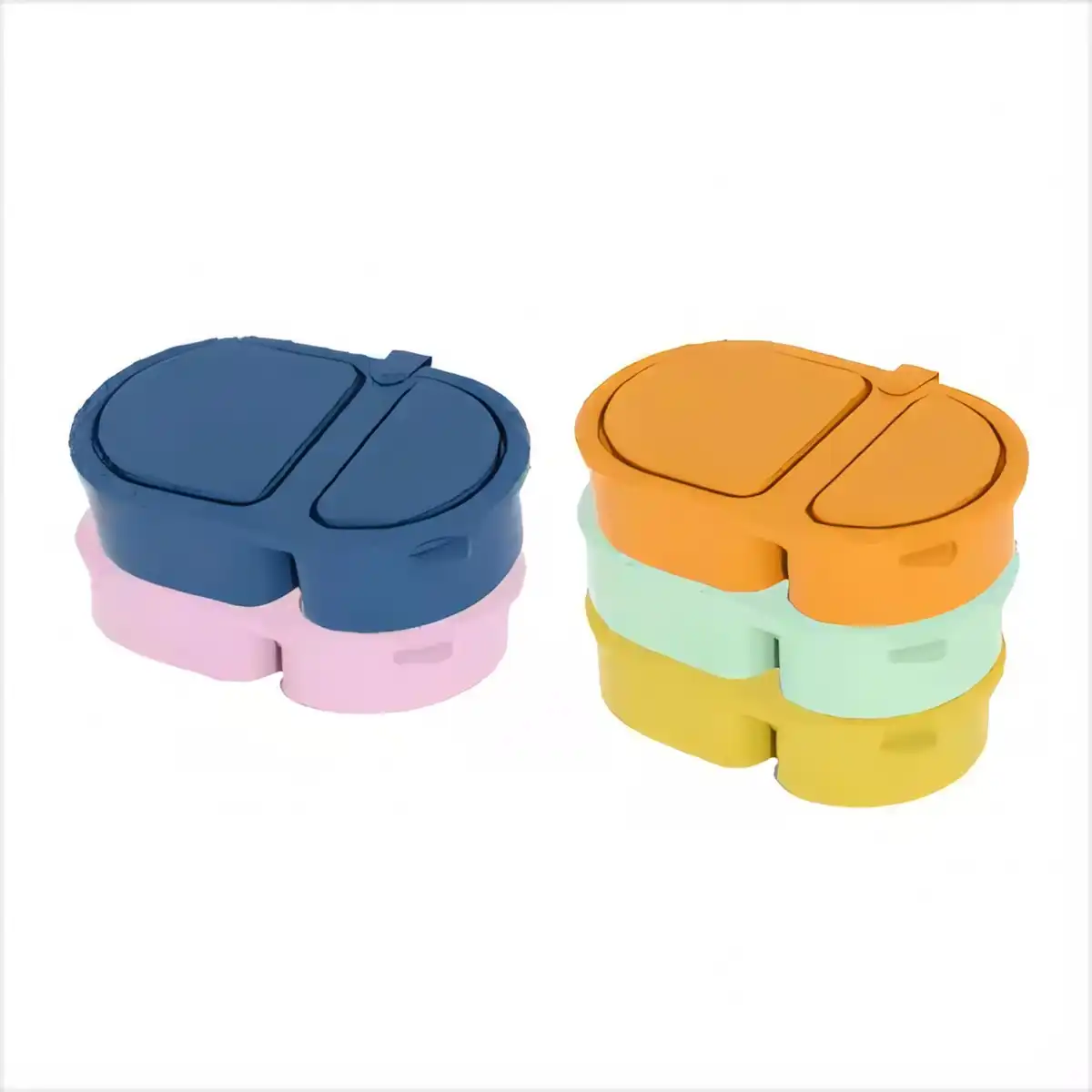 2 Compartment Silicone Snack Container product detail view