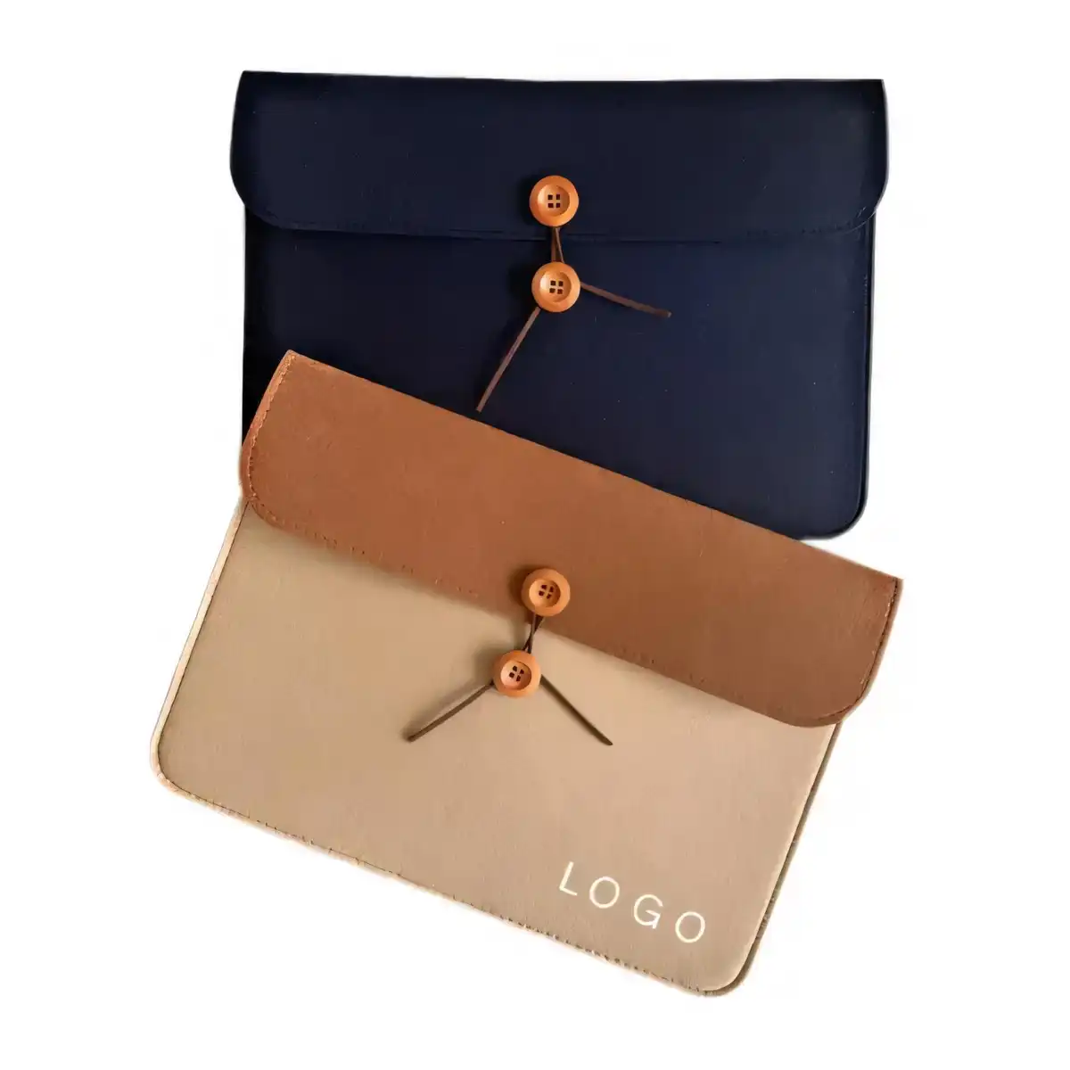 Felt Document Bag A4 Leather Tie