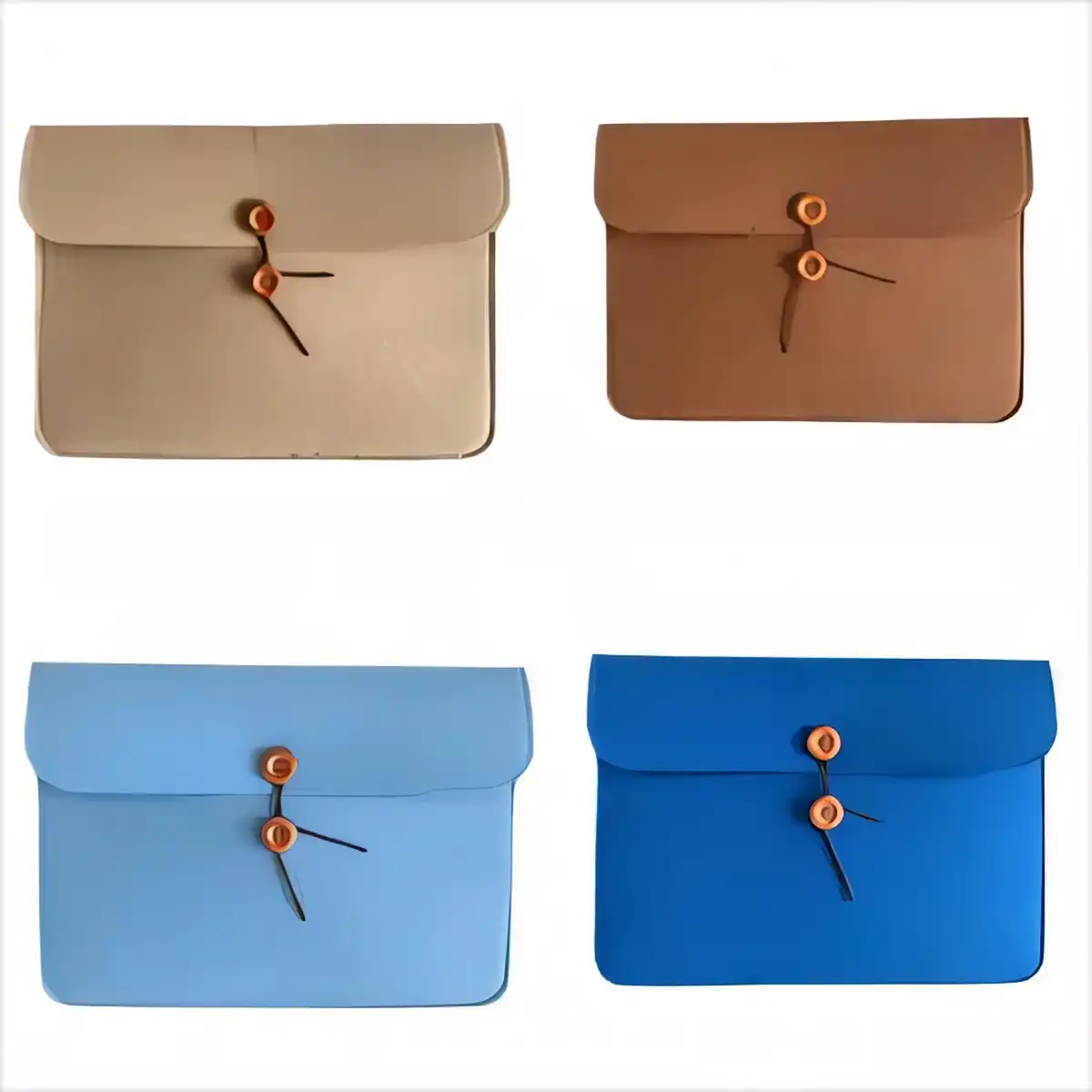 Felt Document Bag A4 Leather Tie product close-up