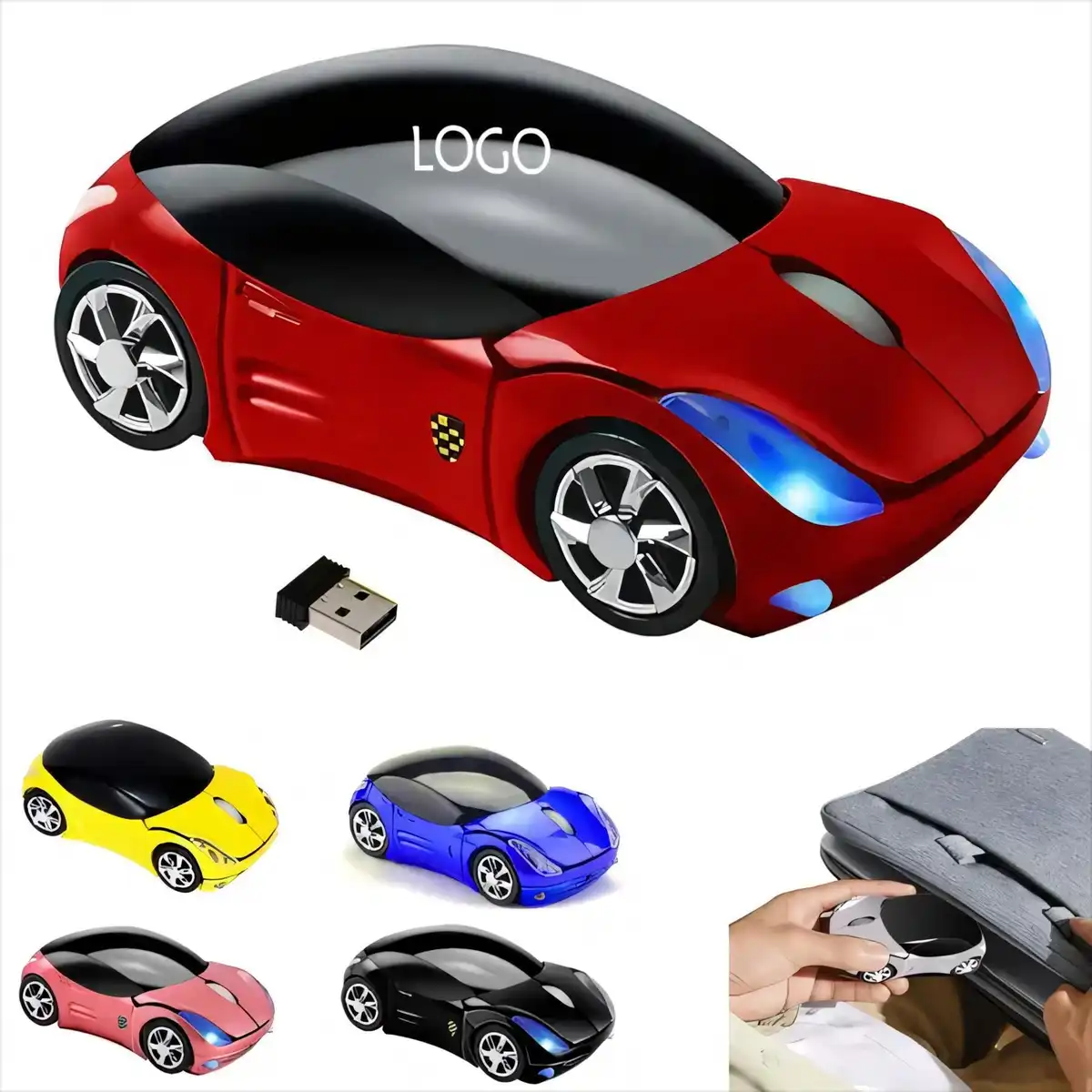 LED Sports Car Wireless Mouse