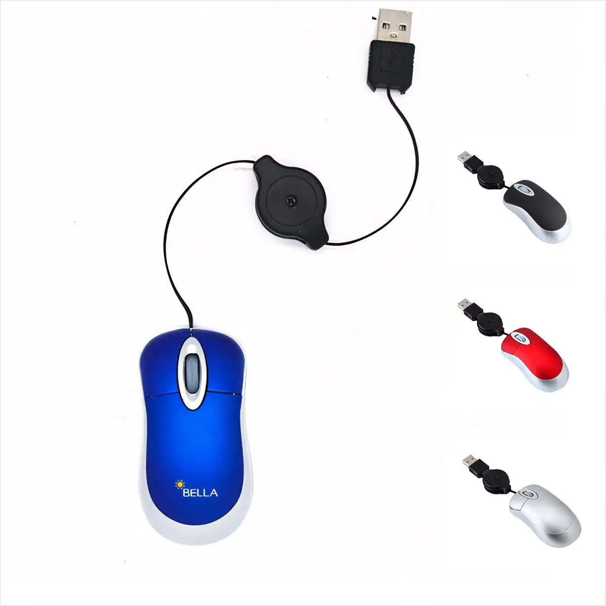 Compact Retractable USB Optical Mouse