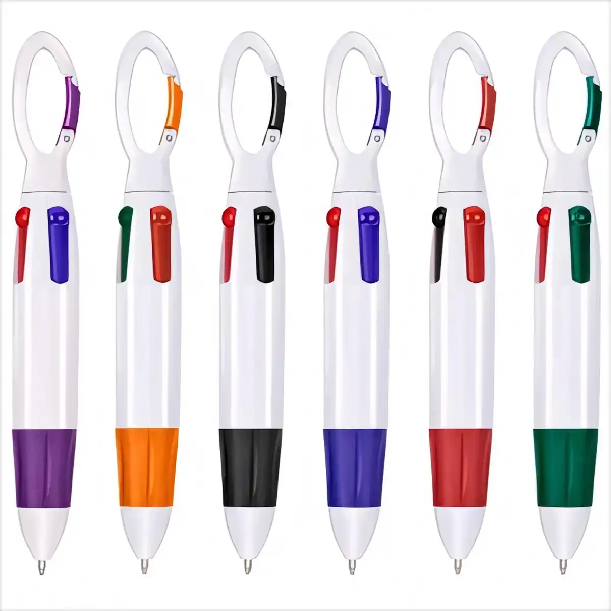 4 Color Click Pens with Keychain product detail view