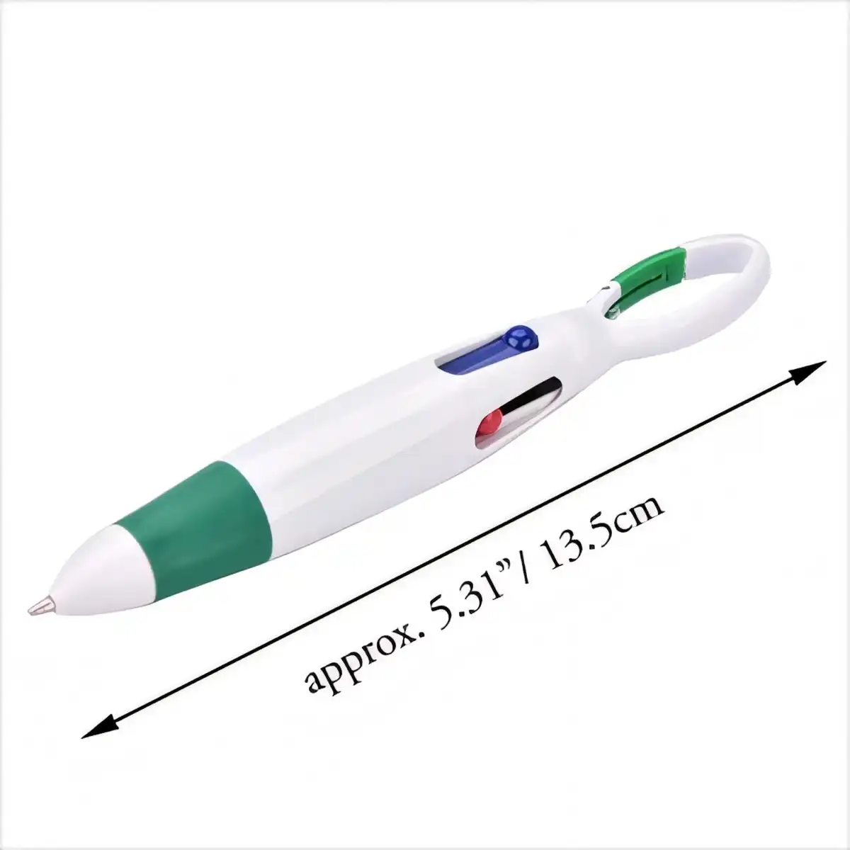 4 Color Click Pens with Keychain alternate product angle