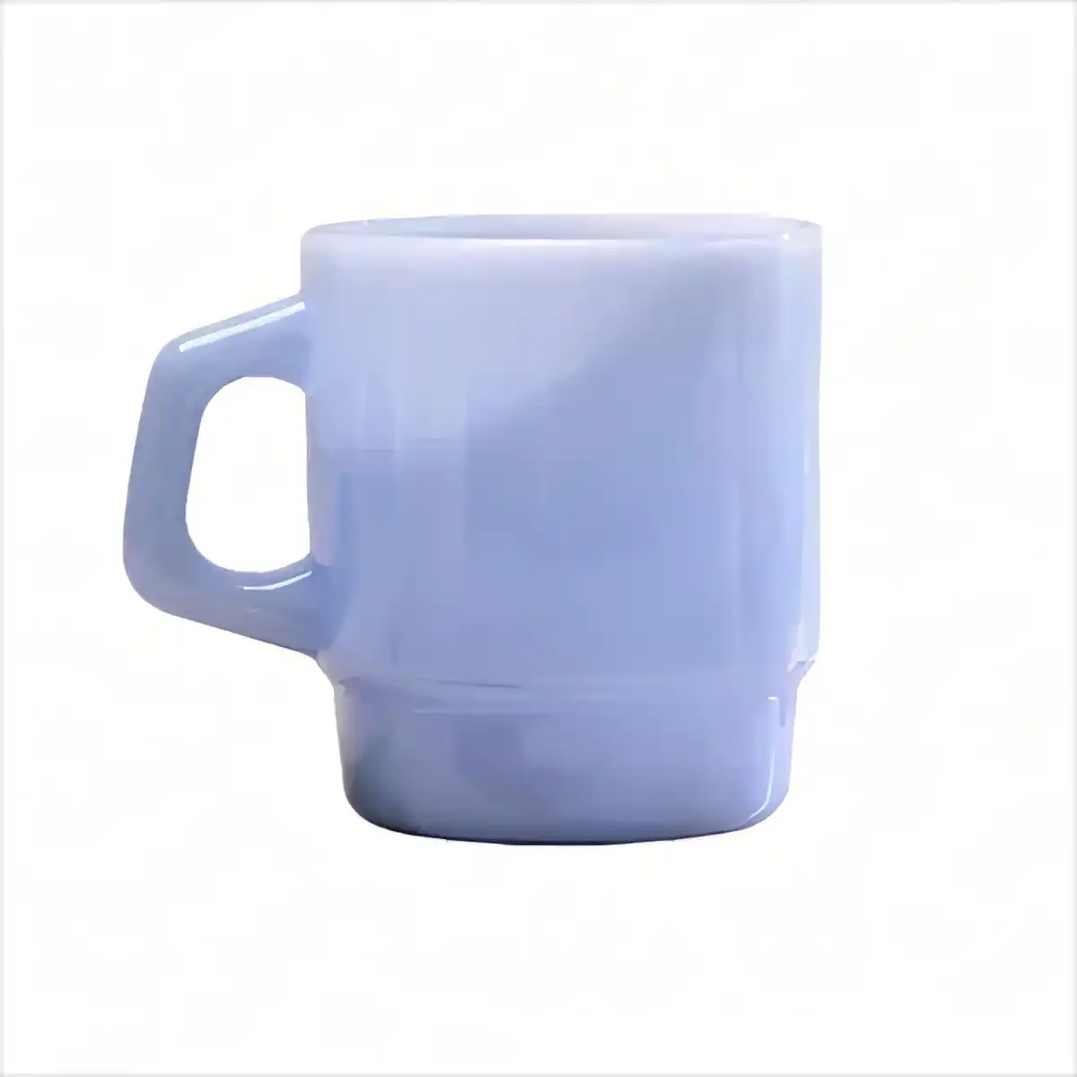Stackable Milk Glass Coffee Mug product detail view