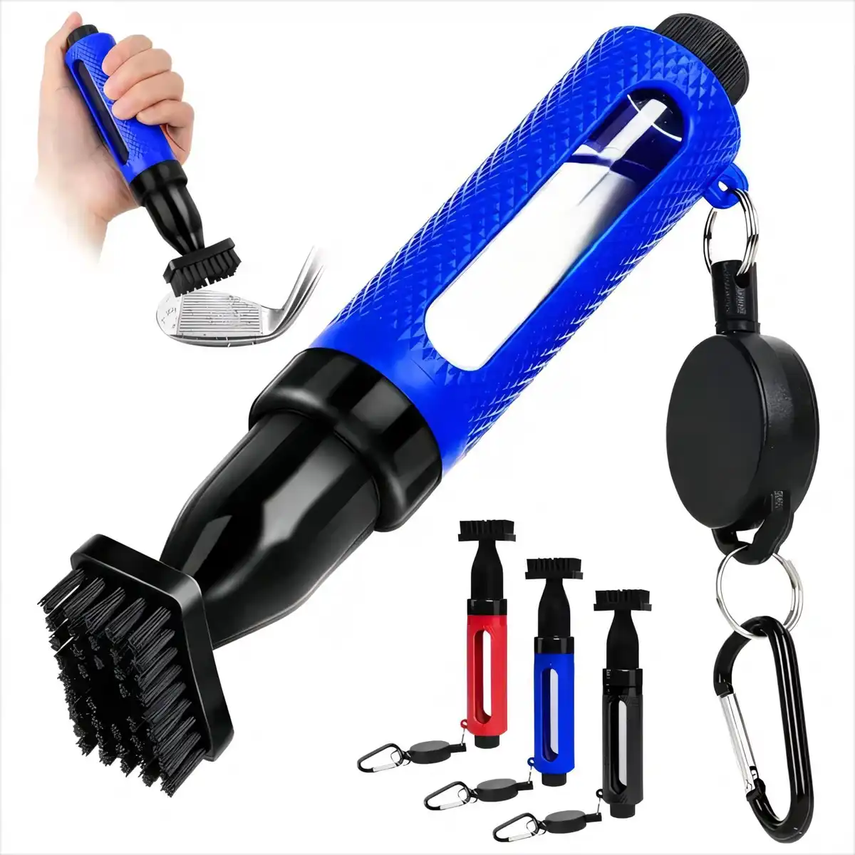 Retractable Golf Brush with Water Spray