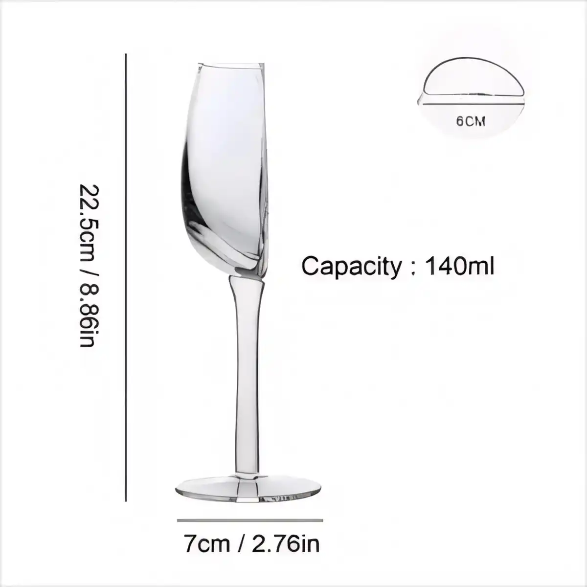 Half Wine Glass Novelty Gift product detail view