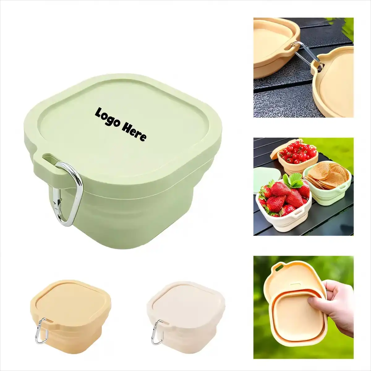Eco-Friendly Collapsible Silicone Lunch Container