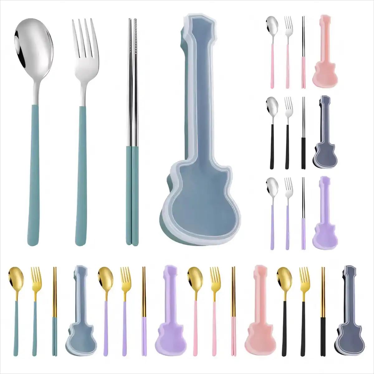 Portable Stainless Steel Cutlery Trio