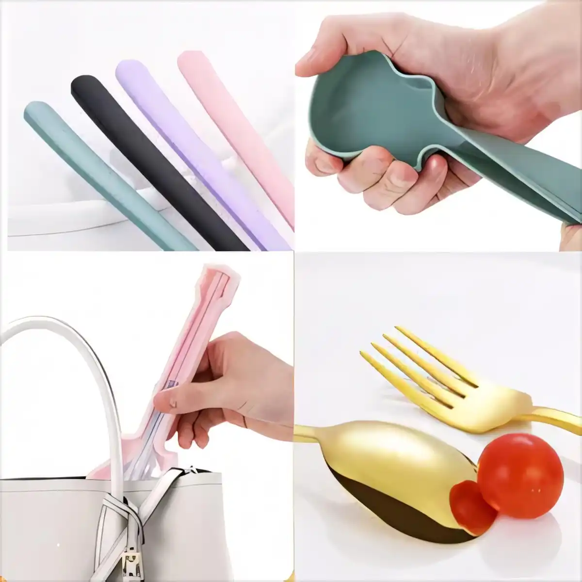Portable Stainless Steel Cutlery Trio product detail view
